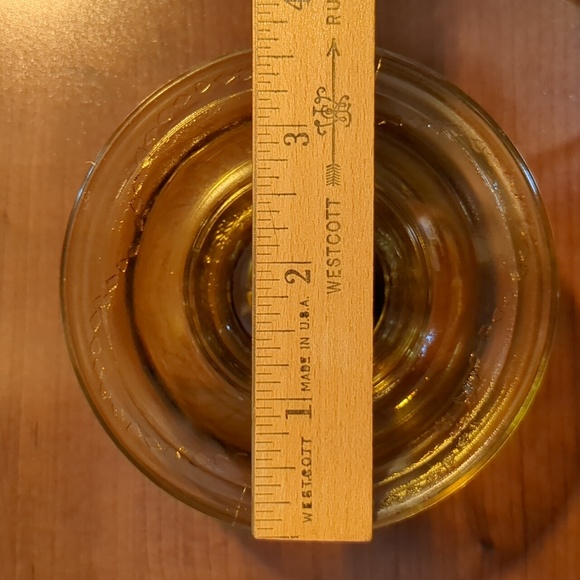 Federal Madrid Amber Glass Taper Holders - Picture 10 of 13